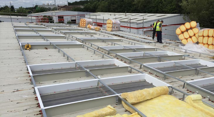 Boxed in new internal liner rooflights