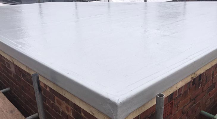 Wider view of the newly installed plant room GRP flat roof in Birmingham