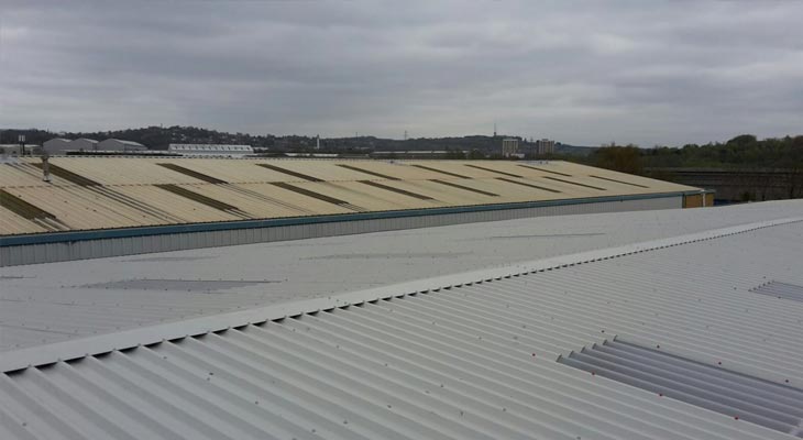 Roofing overclad completed and fully stitched down