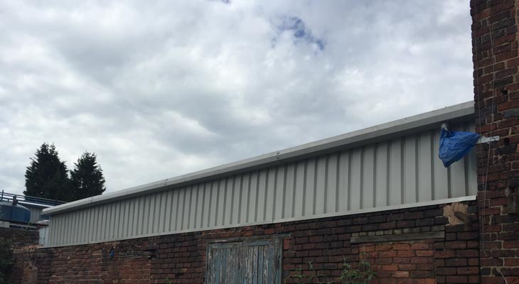 Small high-level elevation to industrial unit in Dudley