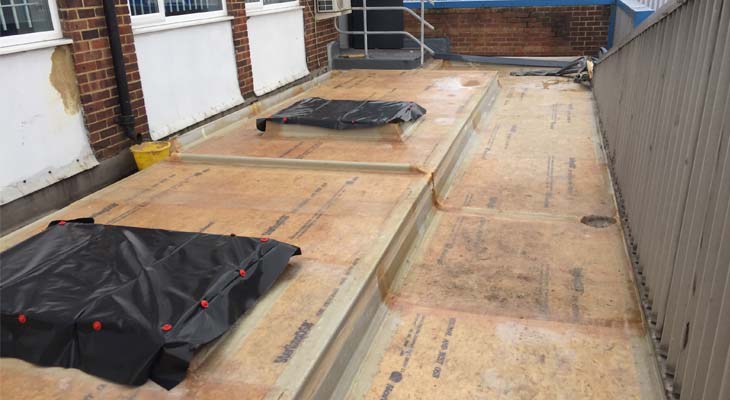 GRP applied to structural deck