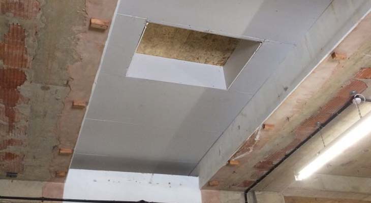 Internal structural boards installed with insulation