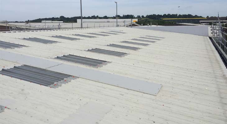 Completed industrial roofing repairs in Banbury