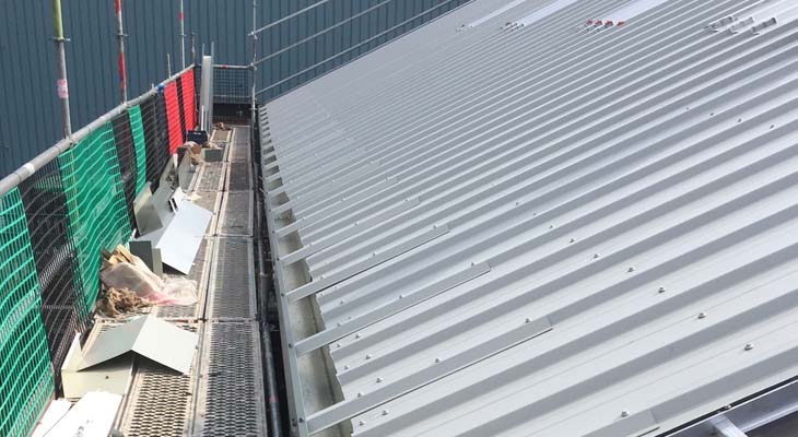 View of completed Kingspan roofing installation in West Bromwich