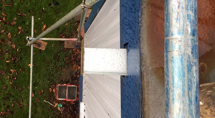 Weir outlet with extension installed