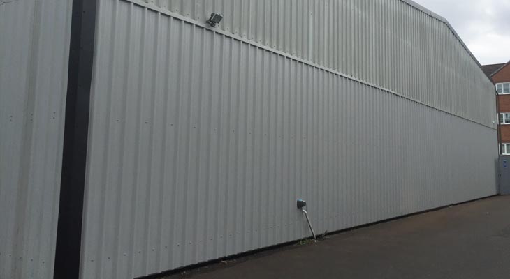 Completed replacement of wall cladding sheets in Birmingham