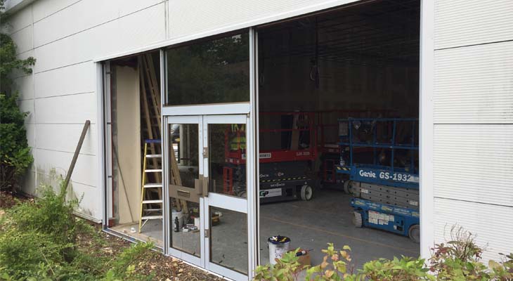 Completed view of wall cladding removal in Milton Keynes